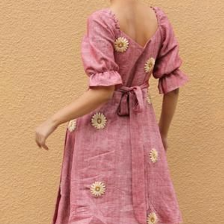 floral embroided froke