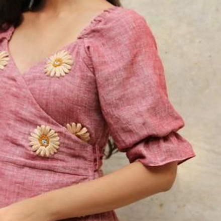 floral embroided froke