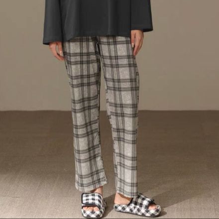 pajama set with plaid pants